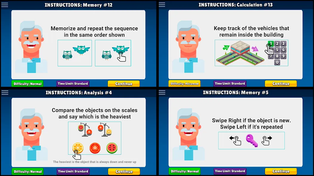 Скачать взломанную Neurobics: 60 Brain Games — Безлимитные подсказки и открыты все игры — скриншот 3