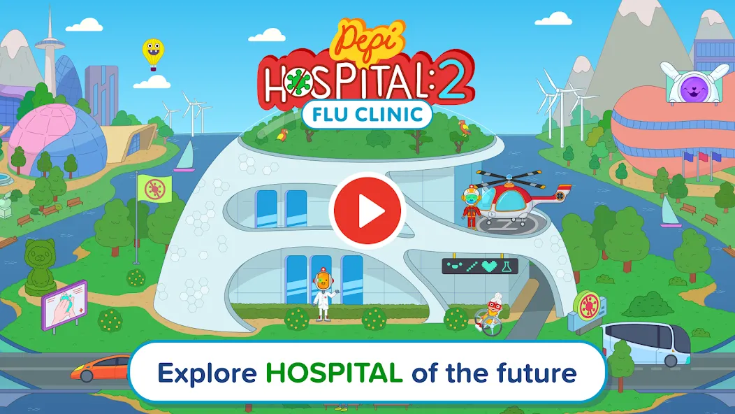Pepi Hospital 2: Flu Clinic — Мод: Безлимитные деньги и всё открыто — скриншот 2