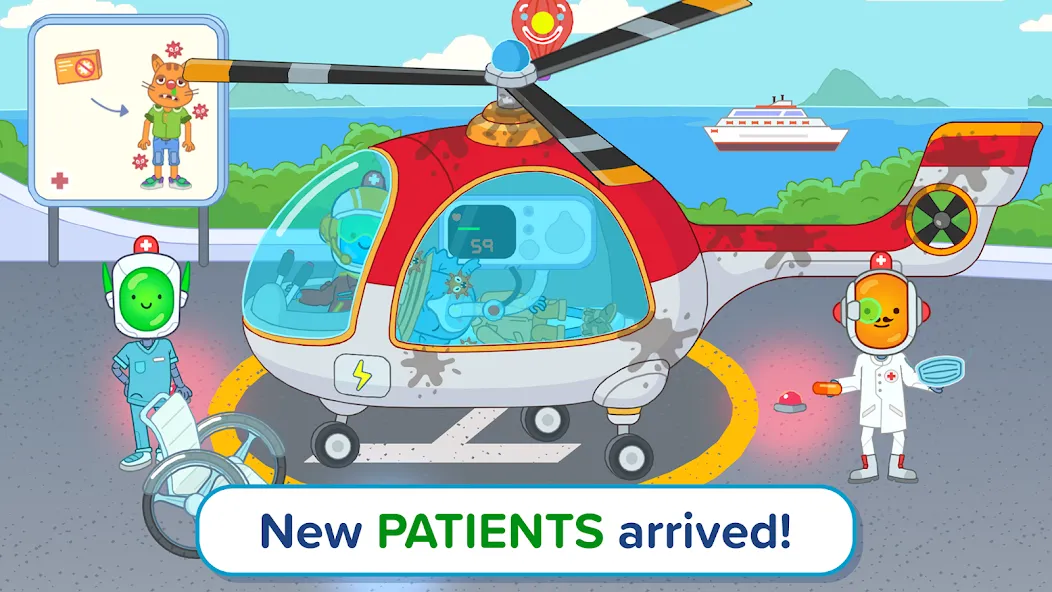 Pepi Hospital 2: Flu Clinic — Мод: Безлимитные деньги и всё открыто — скриншот 3