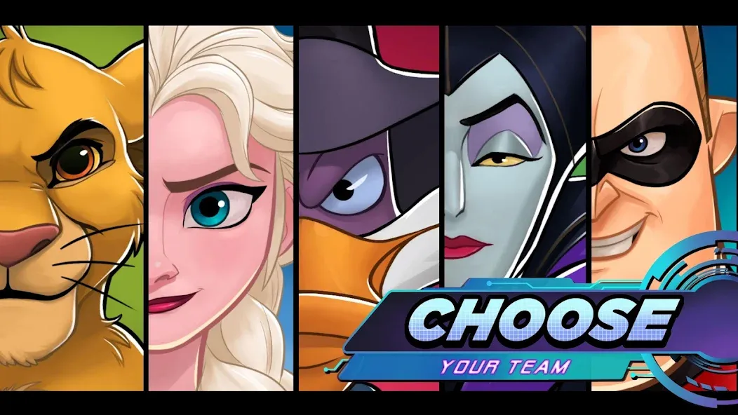 Взломанная Disney Heroes: Battle Mode на Андроид — Безлимитные ресурсы и усиленные герои — скриншот 2