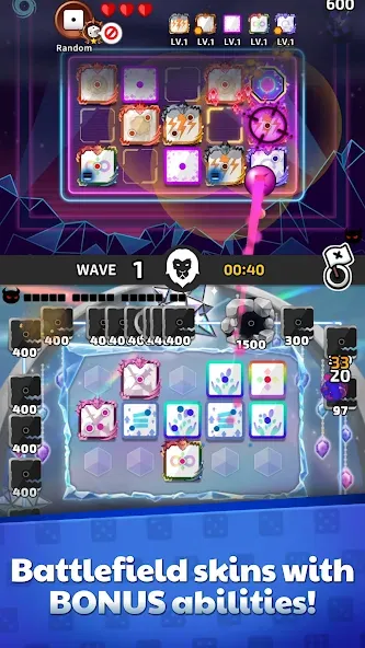 Random Dice Defense : PvP TD — Мод: Безлимитные деньги и все кости открыты — скриншот 5