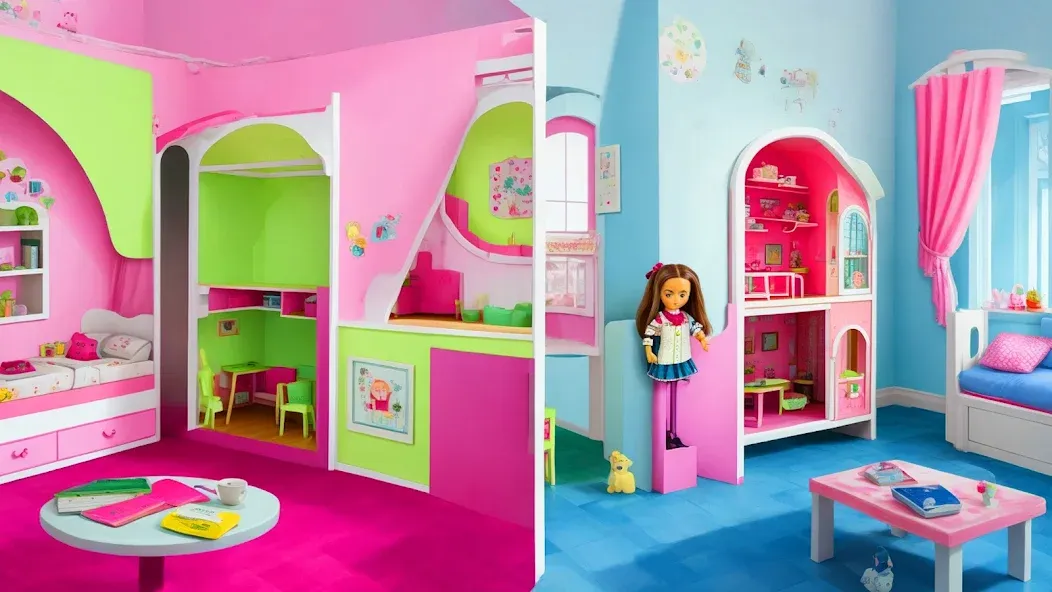 Скачать Doll House Design: Girl Games MOD APK — Безлимитные деньги и всё открыто — скриншот 1