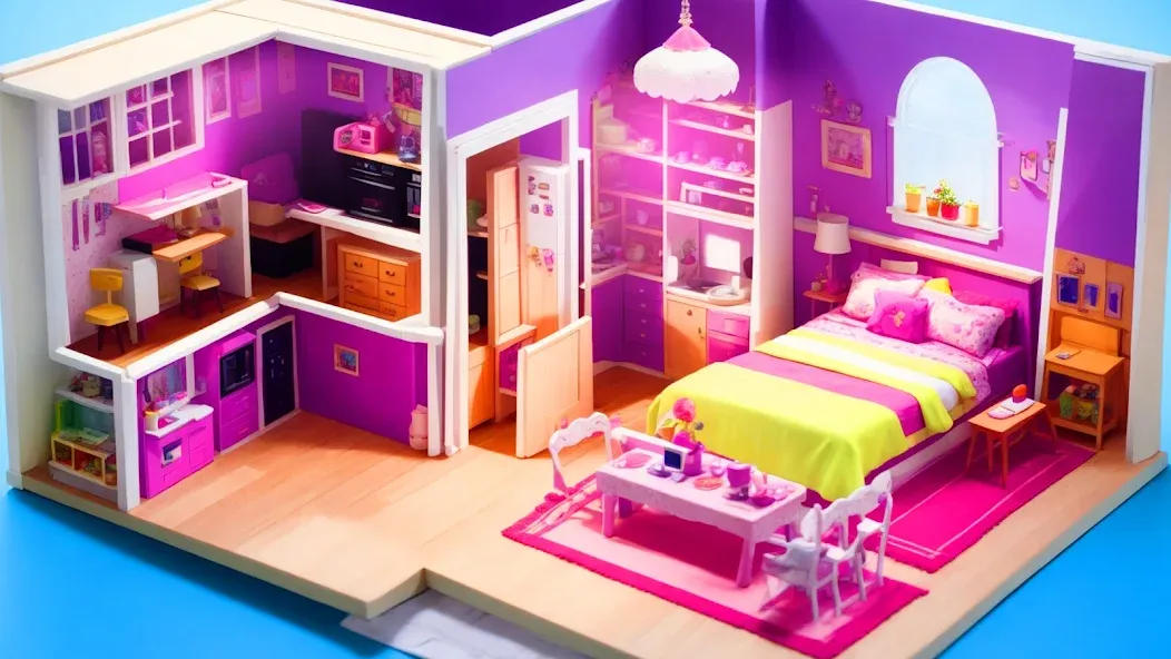 Скачать Doll House Design: Girl Games MOD APK — Безлимитные деньги и всё открыто — скриншот 2