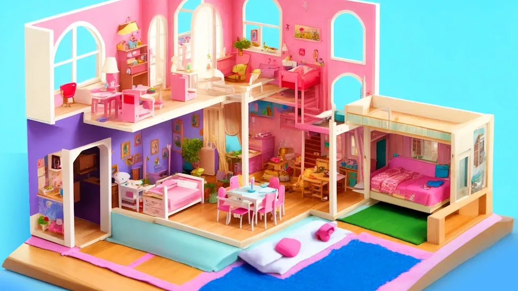 Скачать Doll House Design: Girl Games MOD APK — Безлимитные деньги и всё открыто — скриншот 3