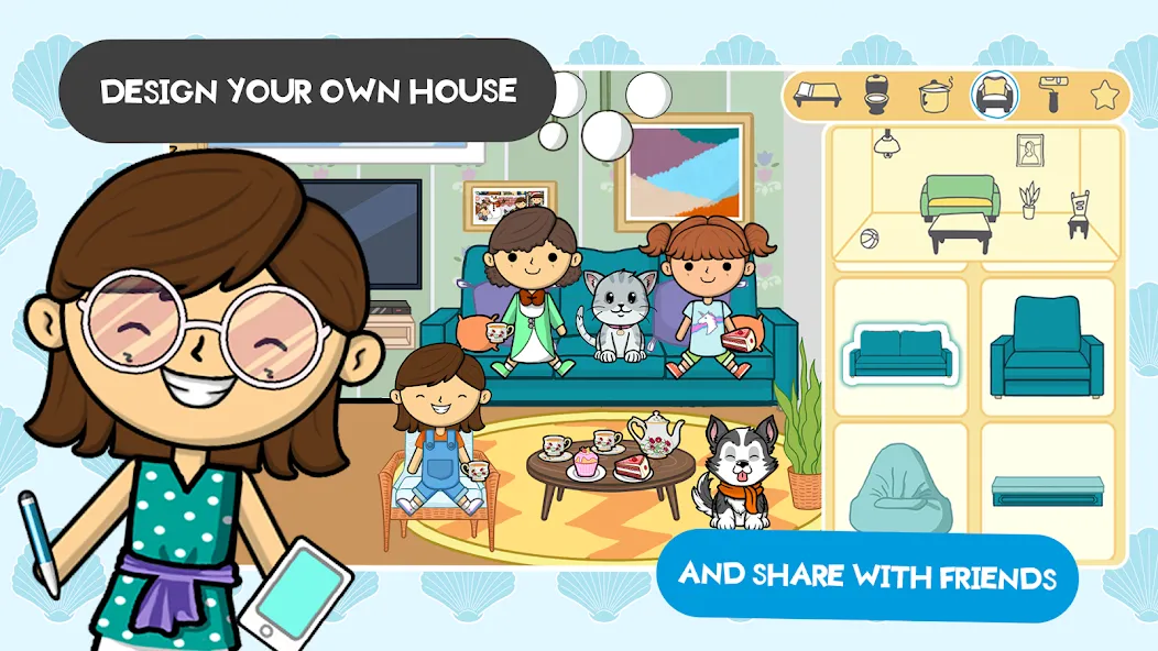 Скачать Lila's World:Create Play Learn с модом — Разблокированы все предметы и локации — скриншот 1 Скачать Lila's World:Create Play Learn с модом — Разблокированы все предметы и локации — скриншот 1