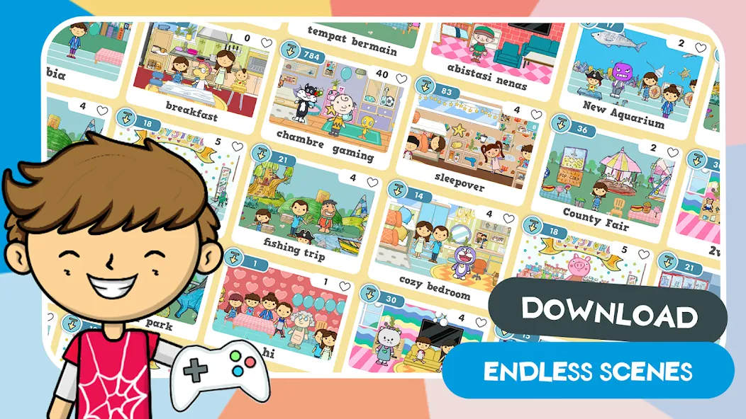 Скачать Lila's World:Create Play Learn с модом — Разблокированы все предметы и локации — скриншот 2 Скачать Lila's World:Create Play Learn с модом — Разблокированы все предметы и локации — скриншот 2