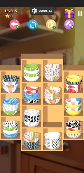 Bowl Sort Bonanza MOD APK на Android — Безлимитные подсказки и открыты все уровни — скриншот 2 Bowl Sort Bonanza MOD APK на Android — Безлимитные подсказки и открыты все уровни — скриншот 2
