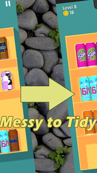 Скачать взлом Tidy Box Match 3D на Андроид — Безлимитные деньги и подсказки — скриншот 2