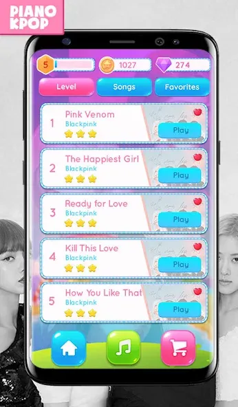 Скачать BLACK PINK Magic Piano MOD APK — Разблокированы все песни и уровни — скриншот 5