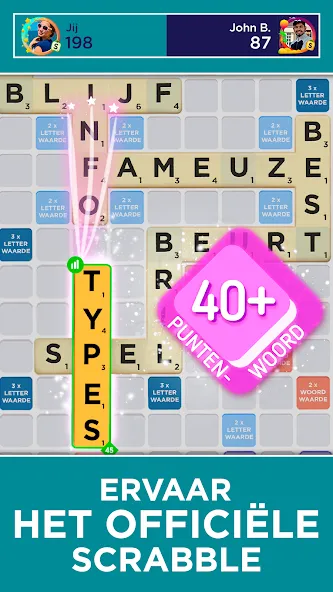 Скачать Scrabble® GO - Woordspel на Андроид — Безлимитные подсказки и монеты — скриншот 1