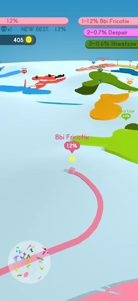 Скачать Paper.io 4 MOD APK — Безлимитная территория и быстрый захват — скриншот 5