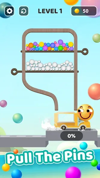 Pin Puzzle - Pull Pins Out MOD APK — Безлимитные подсказки и открыты все уровни — скриншот 1