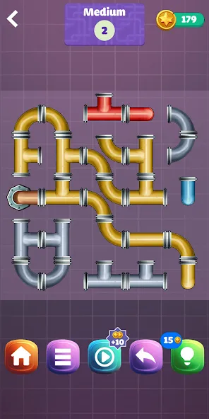 Скачать Pipe Puzzle Connect (Мод: Без рекламы и все уровни открыты) на Андроид — скриншот 3