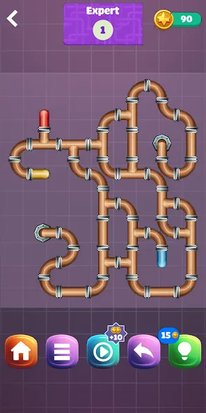 Скачать Pipe Puzzle Connect (Мод: Без рекламы и все уровни открыты) на Андроид — скриншот 4