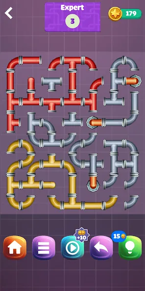 Скачать Pipe Puzzle Connect (Мод: Без рекламы и все уровни открыты) на Андроид — скриншот 5