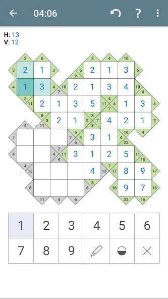 Скачать взлом Kakuro (Cross Sums] на Андроид — Подсказки и все уровни открыты — скриншот 4