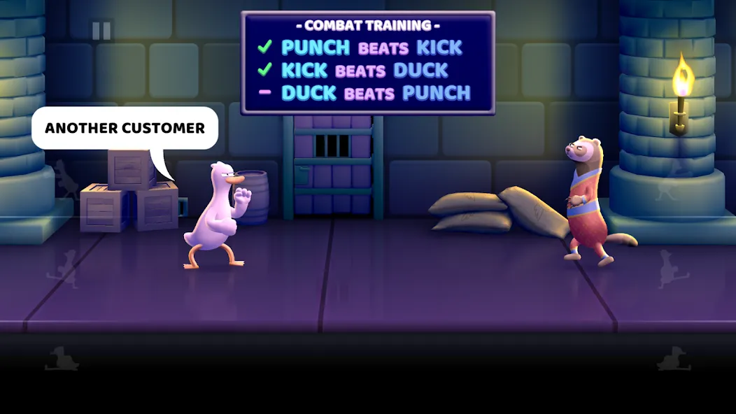 Punch Kick Duck на Андроид — Мод Безлимитные деньги и открыты все уровни — скриншот 1