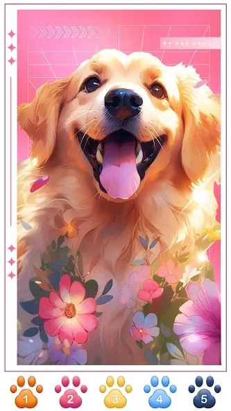 Скачать Dog Coloring, Color by number — Последняя версия (Все раскраски разблокированы) — скриншот 3