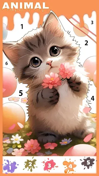 Paint Color: Color by number MOD APK — Бесконечные подсказки и краски — скриншот 5
