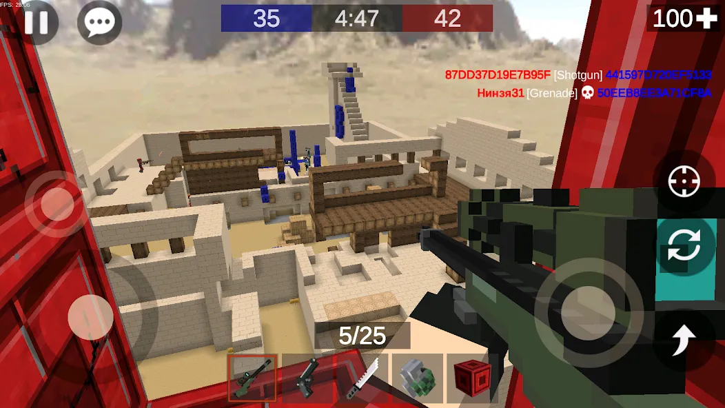 Pixel Combats 2: Gun games PvP MOD APK на Android — Безлимитные деньги и оружие — скриншот 2