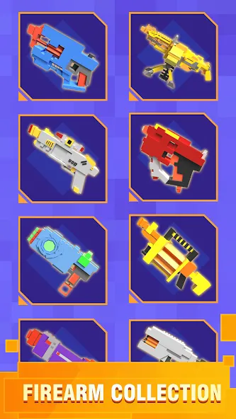 Pixel Shooting: Craft Demolish на Андроид — Мод Безлимитные деньги и оружие — скриншот 5