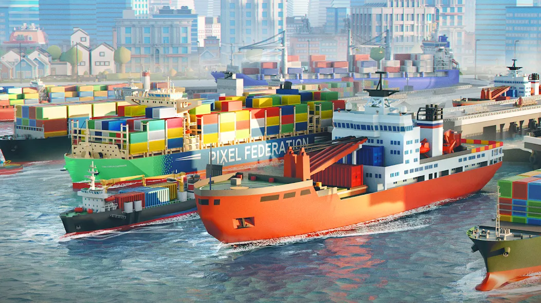Скачать Port City: Ship Tycoon — Безлимитные деньги и ресурсы — скриншот 3