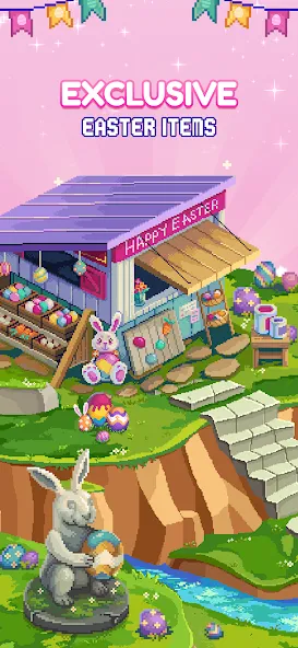 Pixel Isle: Art Coloring World — Мод: Без рекламы и все раскраски открыты — скриншот 4
