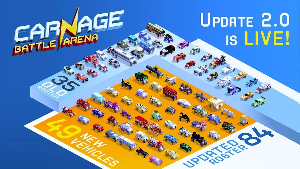 Carnage: Battle Arena MOD APK — Безлимитные деньги и усиленная броня — скриншот 2