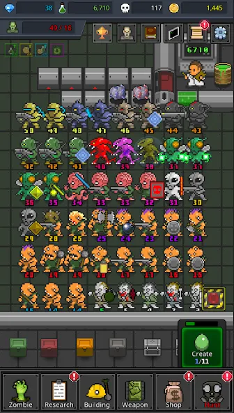 Скачать Grow Zombie VIP : Merge Zombie — Без рекламы и бесконечные монеты — скриншот 3