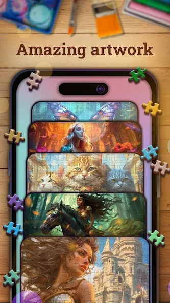 Jigsaw puzzles 2: Puzzle game Mod APK Безлимитные подсказки и монеты — Скачать на Андроид — скриншот 2