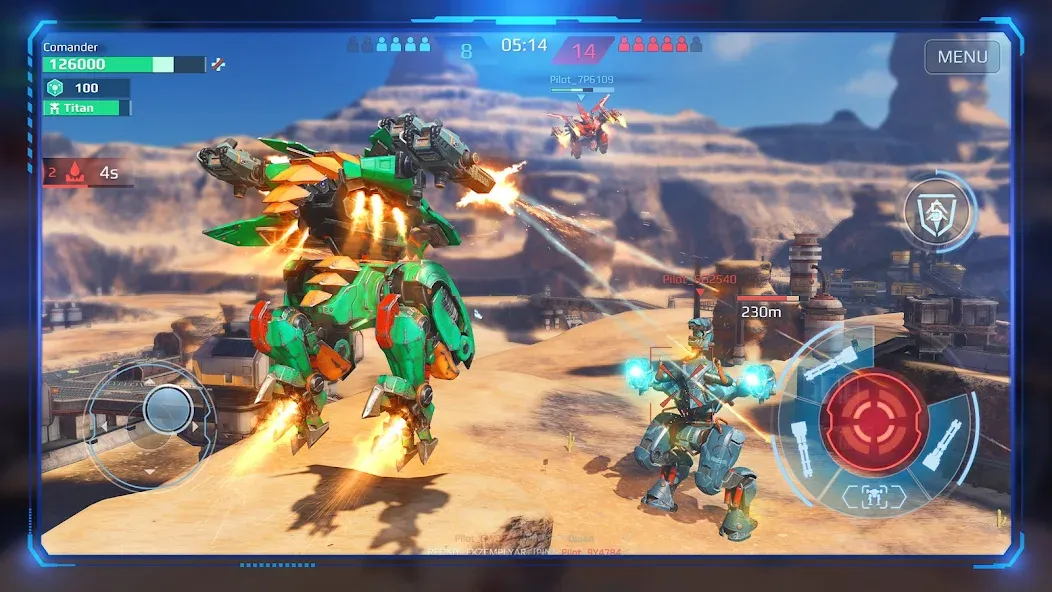 War Robots Multiplayer Battles на Андроид — Мод Безлимитные ресурсы и усиленные роботы — скриншот 2 War Robots Multiplayer Battles на Андроид — Мод Безлимитные ресурсы и усиленные роботы — скриншот 2