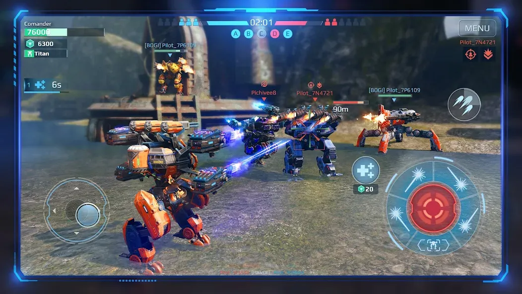 War Robots Multiplayer Battles на Андроид — Мод Безлимитные ресурсы и усиленные роботы — скриншот 3 War Robots Multiplayer Battles на Андроид — Мод Безлимитные ресурсы и усиленные роботы — скриншот 3