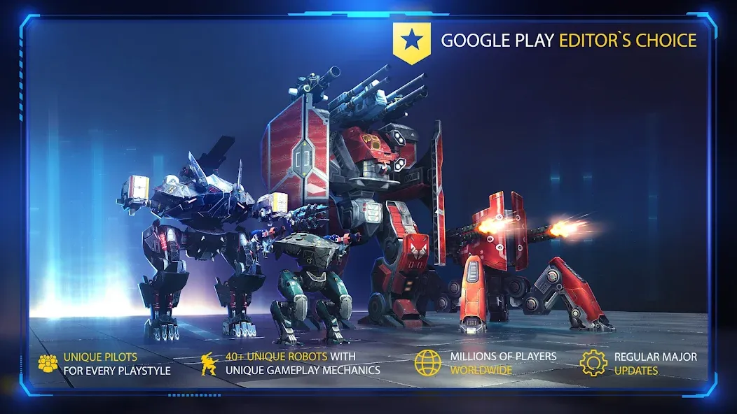 War Robots Multiplayer Battles на Андроид — Мод Безлимитные ресурсы и усиленные роботы — скриншот 5 War Robots Multiplayer Battles на Андроид — Мод Безлимитные ресурсы и усиленные роботы — скриншот 5