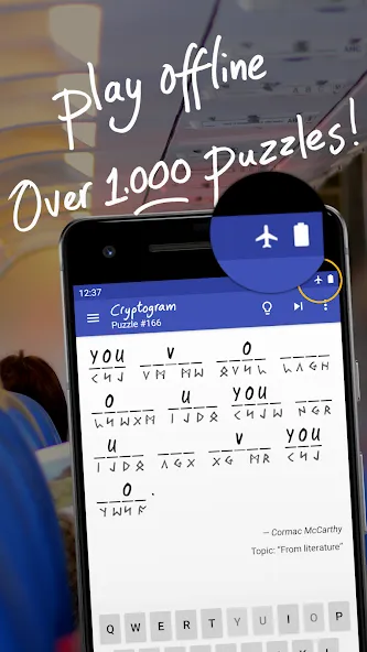 Скачать Cryptogram - puzzle quotes — Модификация Открыты все цитаты и подсказки — скриншот 3 Скачать Cryptogram - puzzle quotes — Модификация Открыты все цитаты и подсказки — скриншот 3