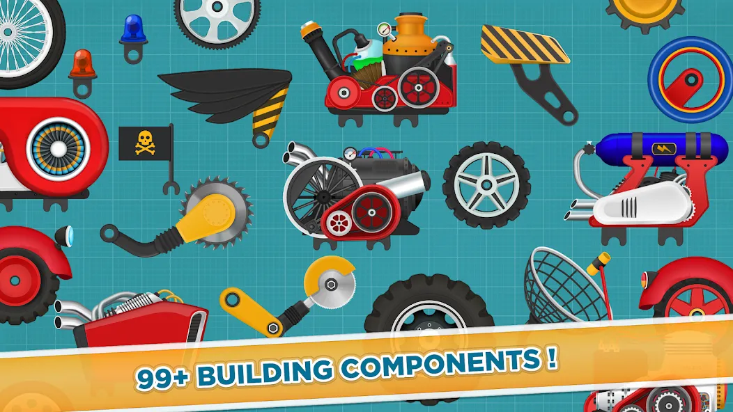 Car Builder & Racing for Kids MOD APK — Много денег и все машины открыты — скриншот 5