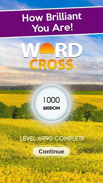 Скачать Word Cross: Crossy Word Search на Android — Безлимитные подсказки и ходы — скриншот 1