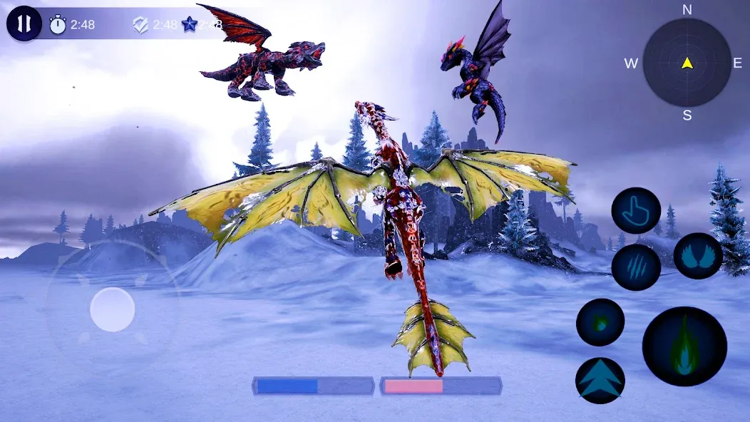 Magical Dragon Flight Games 3D — Взломанная версия (Все драконы разблокированы) — скриншот 3