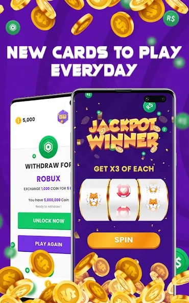 Spinbux - Robux MOD APK — Бесконечные монеты и быстрые награды — скриншот 4
