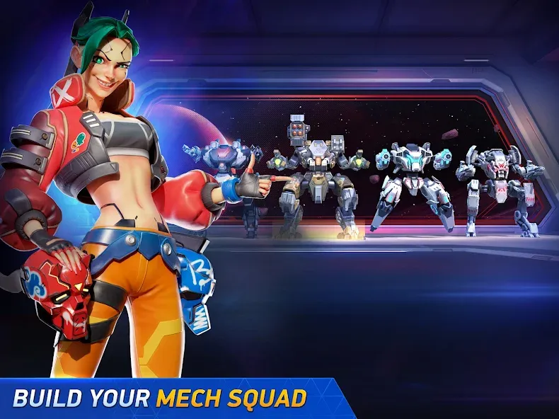 Mech Arena - Shooting Game — Мод: Безлимитные ресурсы и улучшенное оружие — скриншот 1 Mech Arena - Shooting Game — Мод: Безлимитные ресурсы и улучшенное оружие — скриншот 1