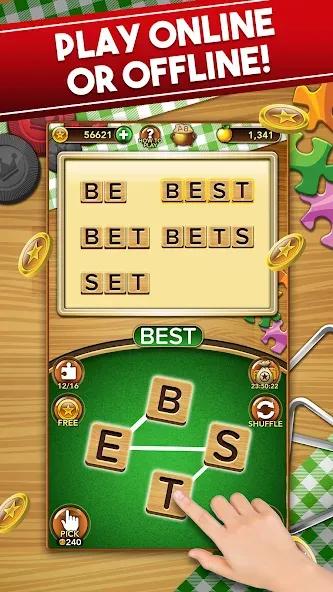 Word Collect - Word Games Fun — Без рекламы и безлимитные подсказки — скриншот 4