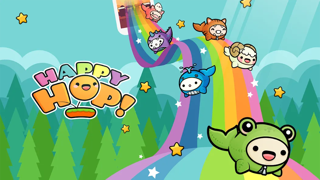 Скачать Happy Hop: Kawaii Jump MOD APK — Безлимитные жизни и открыты все скины — скриншот 1