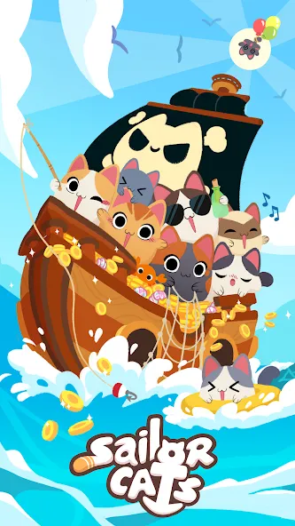 Sailor Cats — Мод: Без рекламы и много монет — скриншот 2