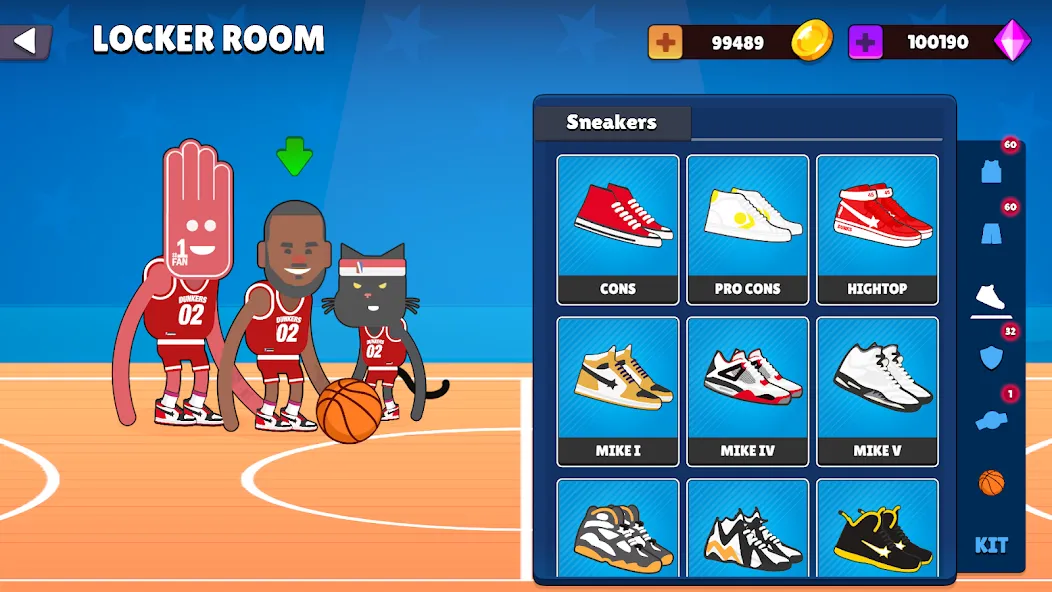 Скачать Dunkers 2 на Андроид — Безлимитные деньги и энергия — скриншот 3 Скачать Dunkers 2 на Андроид — Безлимитные деньги и энергия — скриншот 3