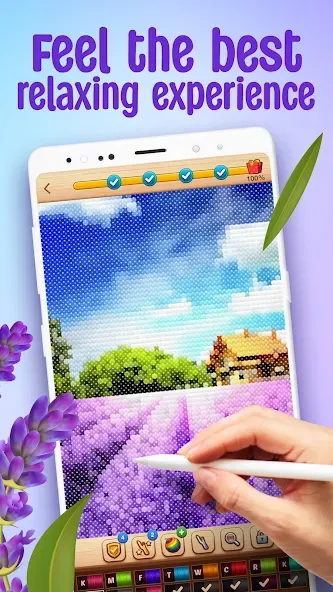 Cross-Stitch: Coloring Book (Мод Без рекламы и все узоры открыты) — скриншот 1