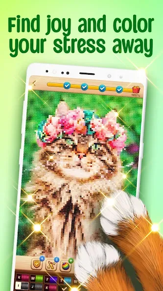 Cross-Stitch: Coloring Book (Мод Без рекламы и все узоры открыты) — скриншот 2
