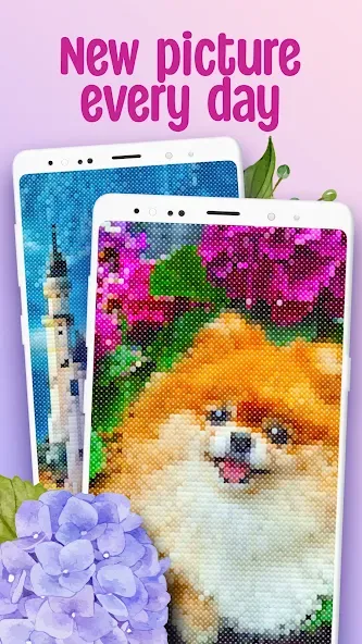 Cross-Stitch: Coloring Book (Мод Без рекламы и все узоры открыты) — скриншот 3
