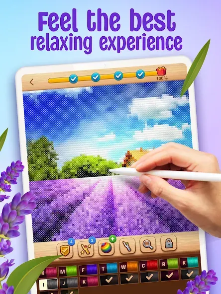 Cross-Stitch: Coloring Book (Мод Без рекламы и все узоры открыты) — скриншот 5