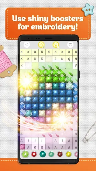 Cross Stitch Coloring Art — Без рекламы и все узоры открыты — скриншот 2