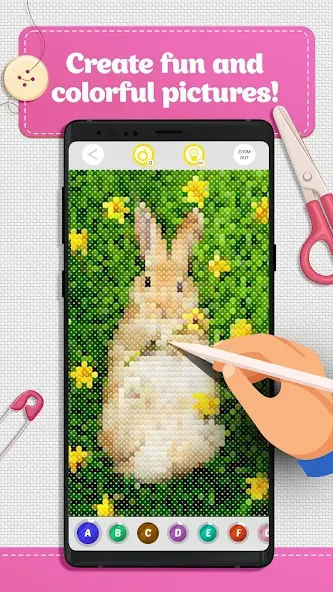 Cross Stitch Coloring Art — Без рекламы и все узоры открыты — скриншот 3