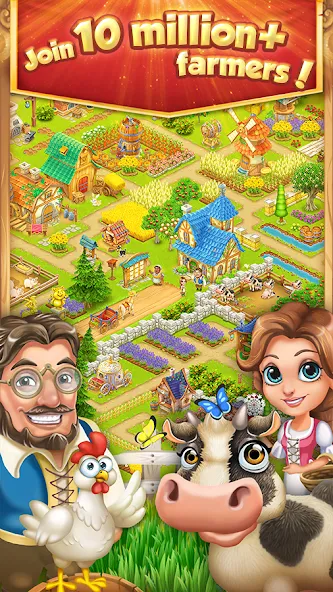 Скачать взлом Village and Farm на Андроид — Безлимитные деньги и ресурсы — скриншот 1